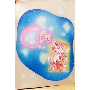 New and Sylveon In Galaxy Art Picture